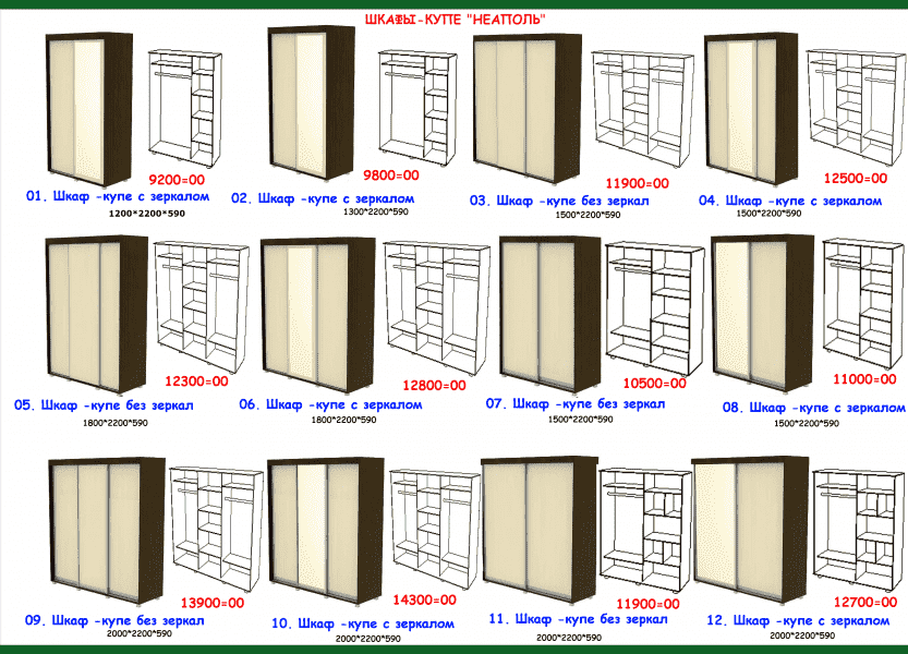 шкаф-купе неаполь в Абакане