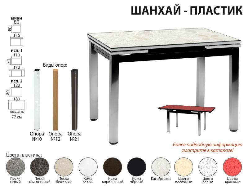 стол обеденный шанхай пластик в Абакане