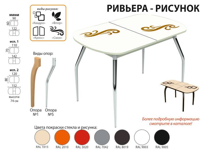 стол обеденный ривьера рисунок в Абакане