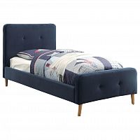 кровать button tufted flannelette navy 140х200 в Абакане