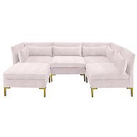 диван zara sectional угловой розовый в Абакане