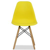 стул деревянный pc-015 желтый ножки дерево (eames style) в Абакане