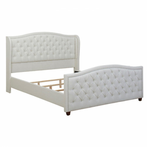 кровать двуспальная 160х200 белая из велюра marcella в Абакане