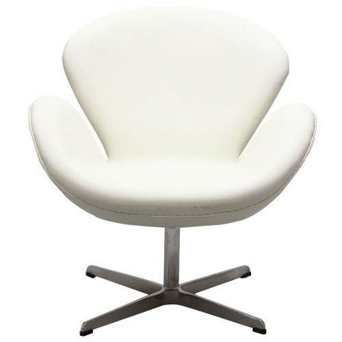 кресло swan chair экокожа белое в Абакане