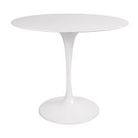 стол eero saarinen style tulip table mdf белый d90 глянцевый в Абакане