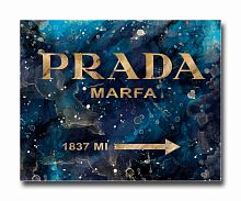 постер prada mafia на синем в золотом a4 в Абакане