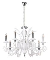 подвесная люстра crystal lux letisia sp8 white белая в Абакане