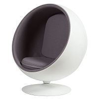 кресло eero ball chair серое в Абакане