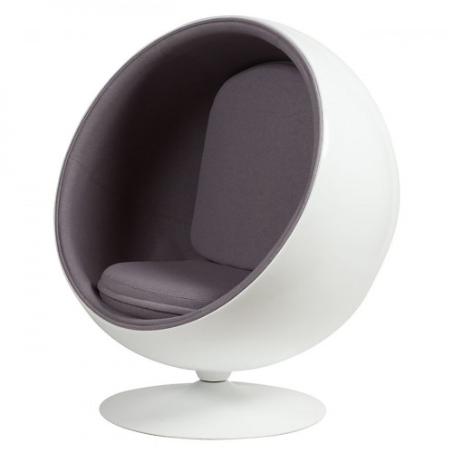 кресло eero ball chair серое в Абакане