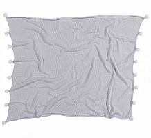 плед с помпонами серый в Абакане