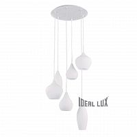 подвесная люстра ideal lux soft sp6 bianco в Абакане