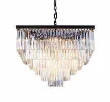 люстра odeon square 80 черное основание, прозрачное стекло в Абакане