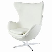 кресло egg chair by arne jacobsen белое в Абакане