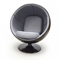 кресло ball chair черно-серое в Абакане