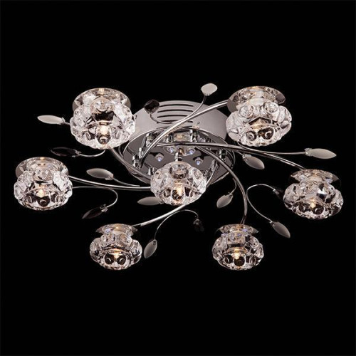 потолочная люстра eurosvet 4863/7 хром/синий+красный+фиолетовый в Абакане