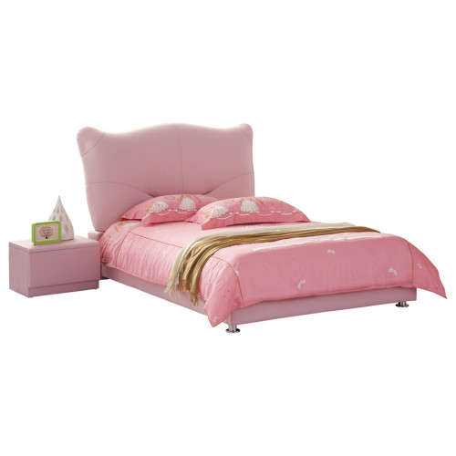 кровать pink leather kitty 140х200 в Абакане