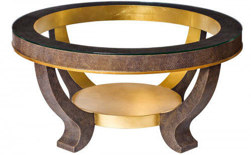 стол журнальный bertram i коричневый, золотой в Абакане