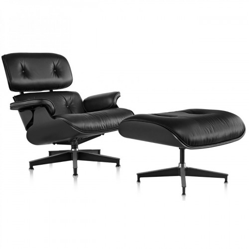 кресло eames style lounge chair черное в Абакане