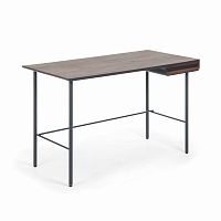 стол mahon desk ореховый шпон, mdf матовый графит в Абакане