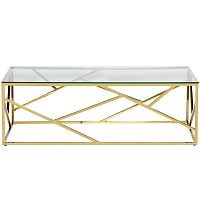 стол журнальный h-bridge gold 120*60*40см золотой в Абакане