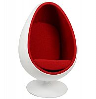 кресло ovalia egg style chair красное в Абакане