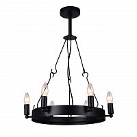 дизайнерская подвесная люстра arte lamp bastiglia a8811sp-6bk черная в Абакане