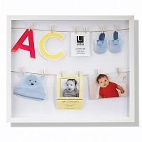 панно с зажимами для 12 фотографий clothesline белое в Абакане