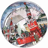 тарелка сувенирная спасская башня в Абакане