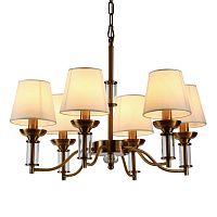 люстра walters 6 от delight collection прозрачная/бежевая/латунь в Абакане