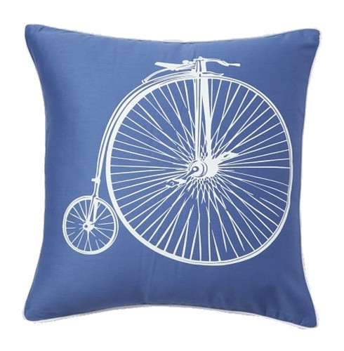 подушка с ретро-велосипедом retro bicycle blue в Абакане