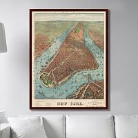 картина: antique map of new york city, 1879г. в Абакане