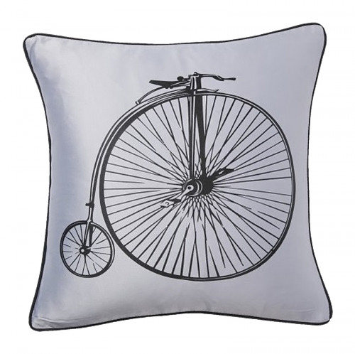 подушка с ретро-велосипедом retro bicycle grey в Абакане