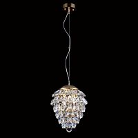 подвесной светильник crystal lux charme sp3+3 led gold/transparent в Абакане