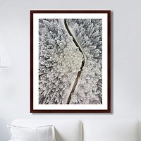 картина: winter road view в Абакане