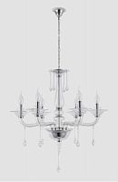 подвесная люстра crystal lux monica sp6 chrome/transparent в Абакане