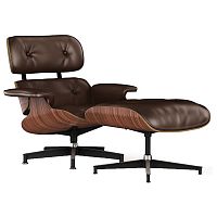 кресло lounge chair & ottoman коричневое в Абакане