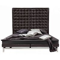 кровать двуспальная 180х200 коричневая из экокожи boss bed в Абакане