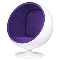 кресло eero ball chair бело-фиолетовое в Абакане