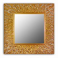 зеркало золотое квадратное 74х74 см с декором коралл coral в Абакане