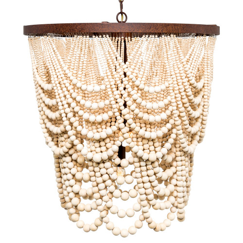 люстра «вандербилт» бусины из древесины нанизанные на нити в Абакане