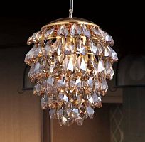 подвесной светильник crystal lux charme sp3+3 led gold/amber в Абакане