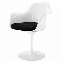 стул eero saarinen style tulip armchair черная подушка в Абакане