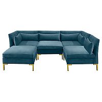 диван zara sectional угловой синий в Абакане