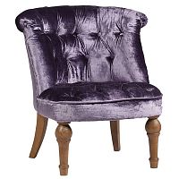 кресло sophie tufted slipper chair вельвет фиолетовое в Абакане