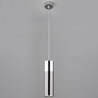 подвесной светильник eurosvet double topper 50135/1 led хром/черный жемчуг в Абакане