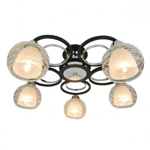 потолочная люстра arte lamp ginevra a1604pl-5bk в Абакане