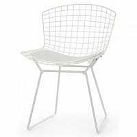 стул bertoia side кожаный standart белый в Абакане