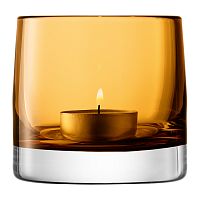 подсвечник стеклянный охра для чайной свечи light colour, 8,5 см в Абакане
