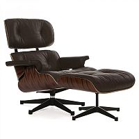 кресло eames style lounge chair палисандр коричневое в Абакане