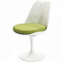 стул eero saarinen style tulip chair зеленая подушка в Абакане